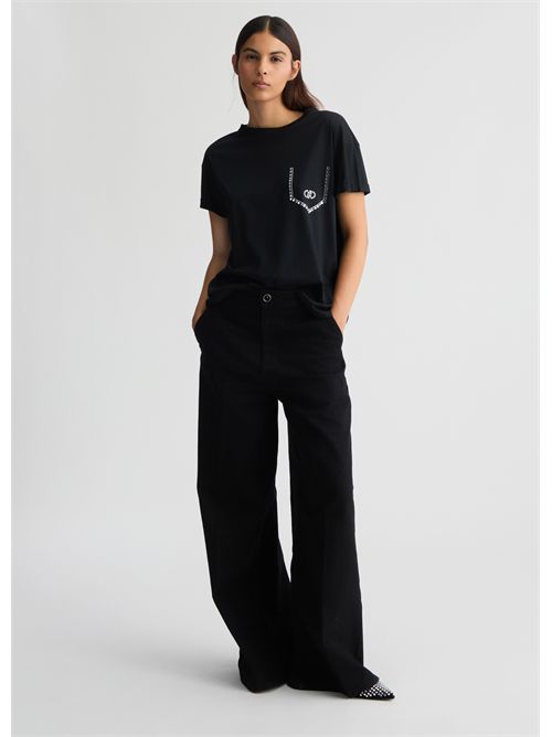 t-shirt woman black LIU JO | WA5145J4893/M9447